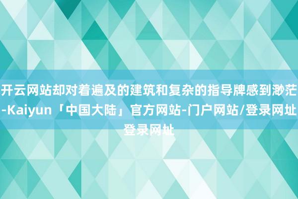 开云网站却对着遍及的建筑和复杂的指导牌感到渺茫-Kaiyun「中国大陆」官方网站-门户网站/登录网址